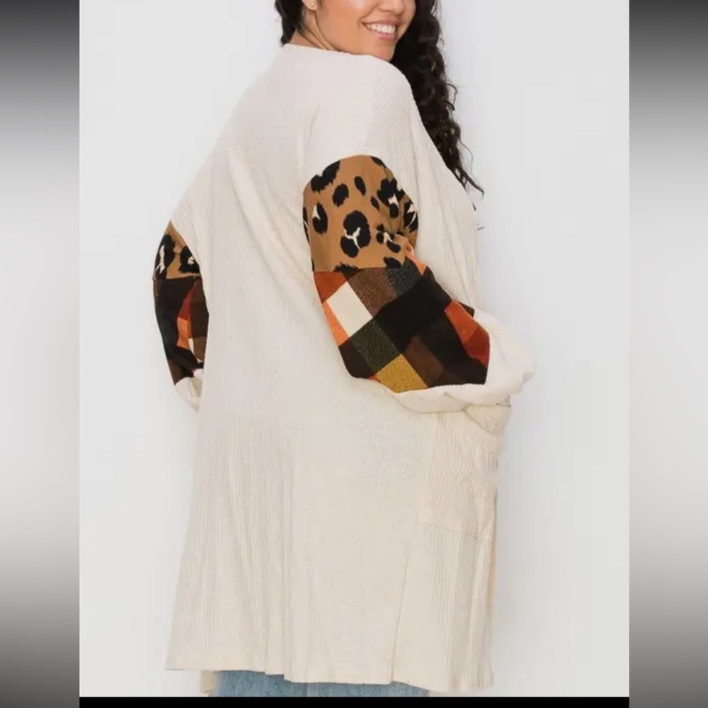 Ribbed open front cardigan with pockets - Picture 5 of 15